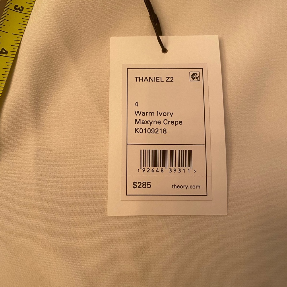 🆕THEORY Thaniel Z2 warm Ivory pants - Picture 14 of 15